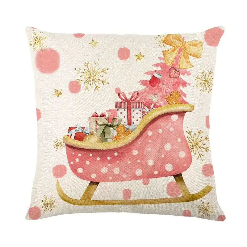 Linen Christmas Pillowcase