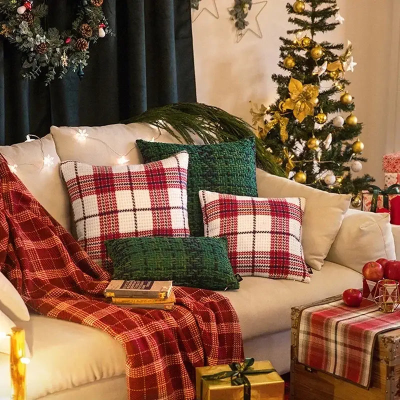 Plaid Weave Cushion Cover