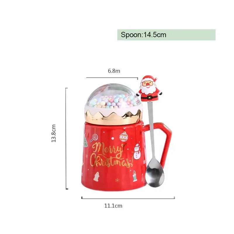 Green Ceramic Christmas Mug