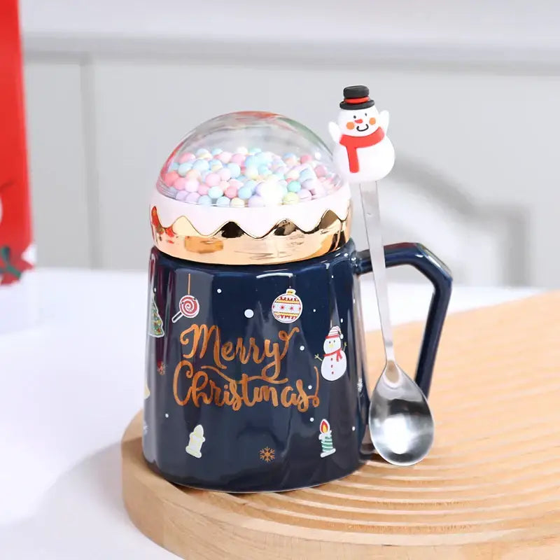 Green Ceramic Christmas Mug