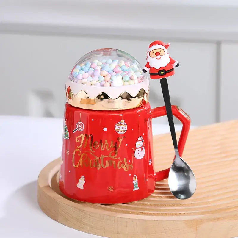 Green Ceramic Christmas Mug