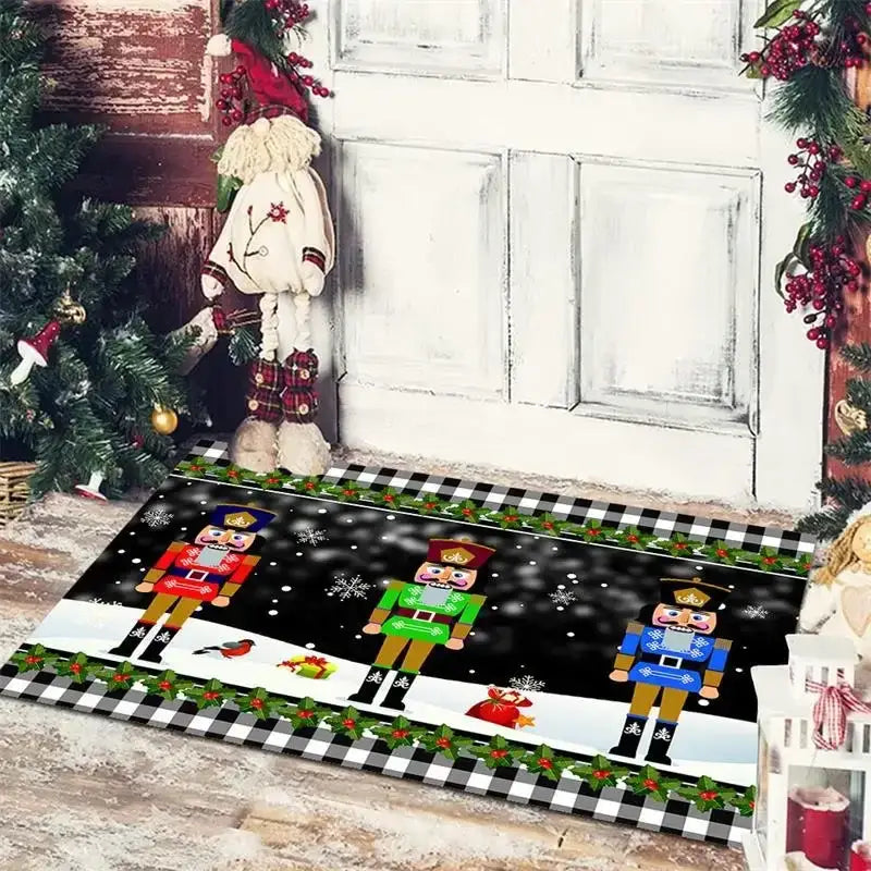 Gnomes Checkered Floor Mat