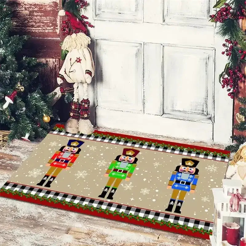Gnomes Checkered Floor Mat