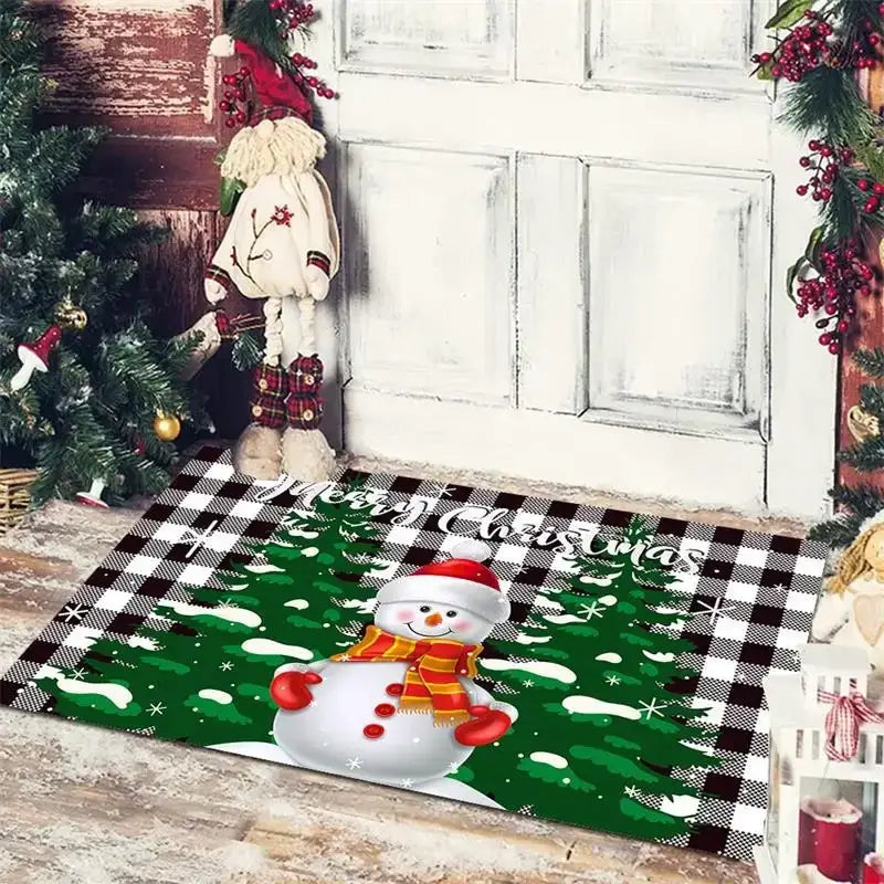 Gnomes Checkered Floor Mat