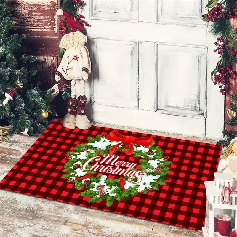 Gnomes Checkered Floor Mat