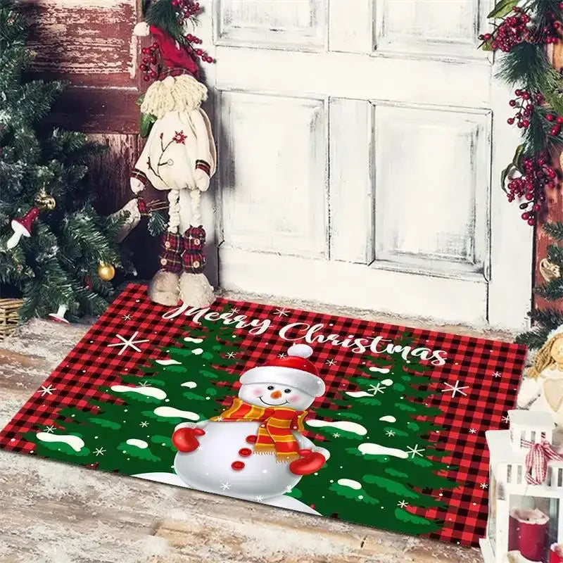 Gnomes Checkered Floor Mat