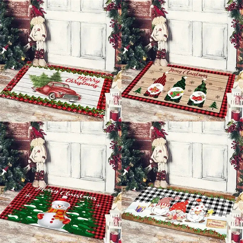 Gnomes Checkered Floor Mat