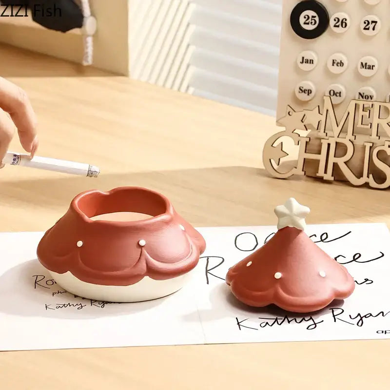 Ceramic Christmas Tree Ashtray