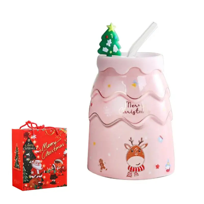 Ceramic Santa Tree Mug