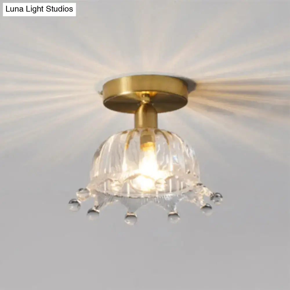 Brass Glass Ceiling Light