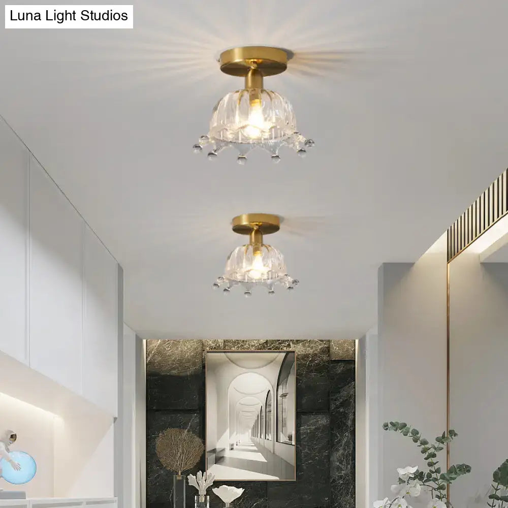 Brass Glass Ceiling Light