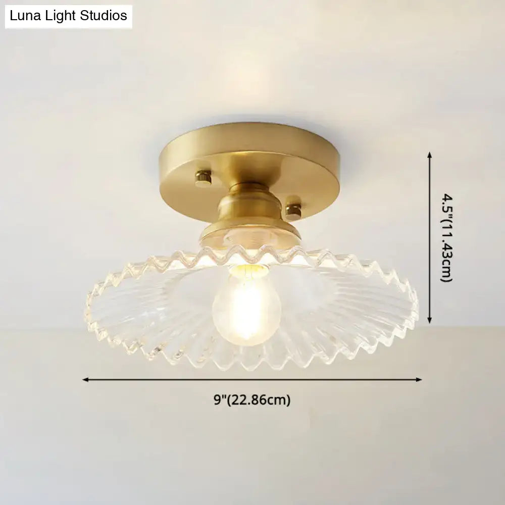 Brass Glass Ceiling Light