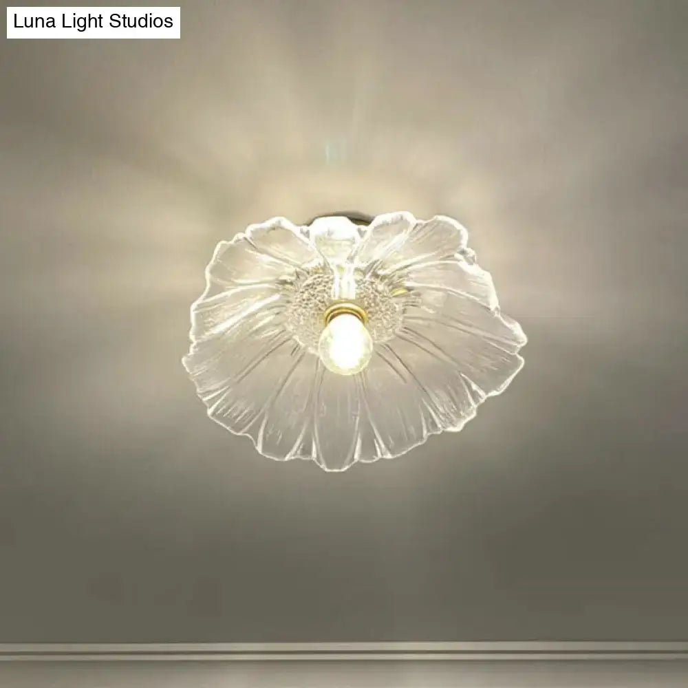 Brass Glass Ceiling Light