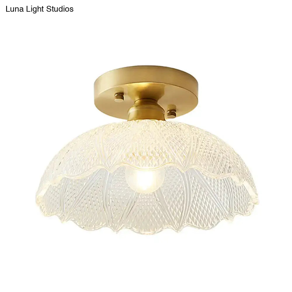 Brass Glass Ceiling Light
