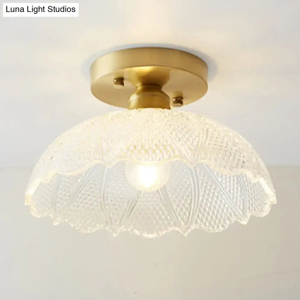Brass Glass Ceiling Light