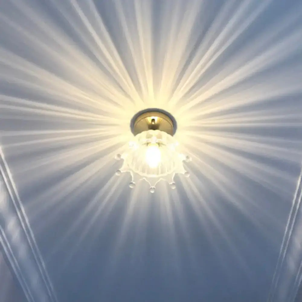 Brass Glass Ceiling Light