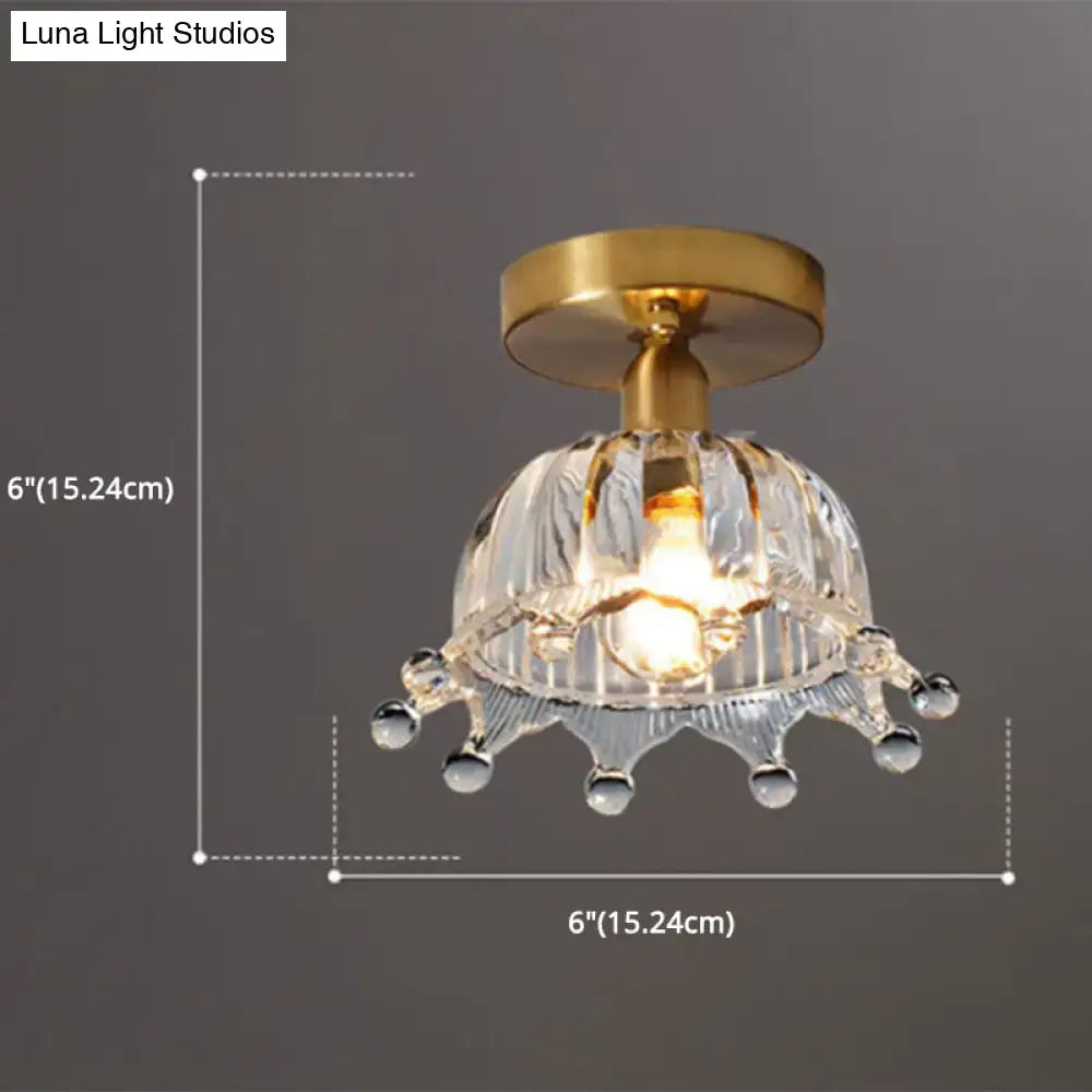 Brass Glass Ceiling Light