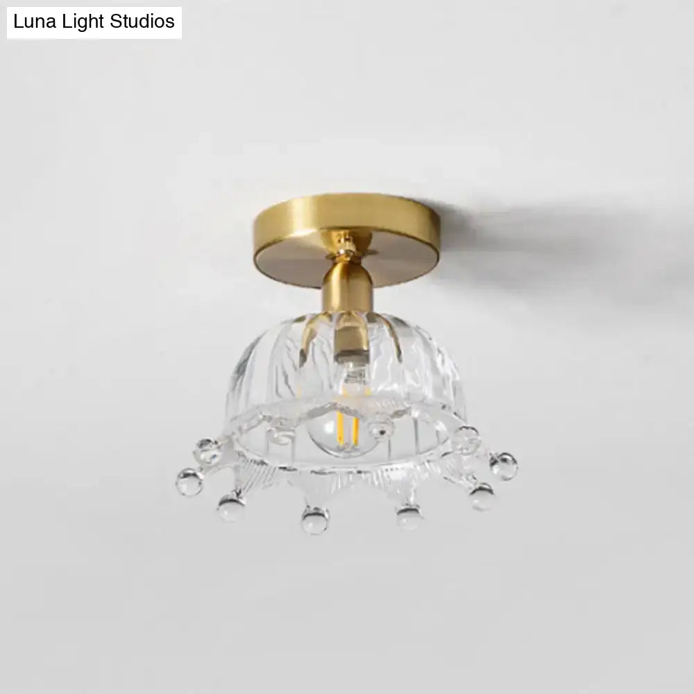 Brass Glass Ceiling Light