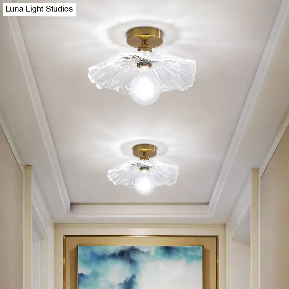 Brass Glass Ceiling Light