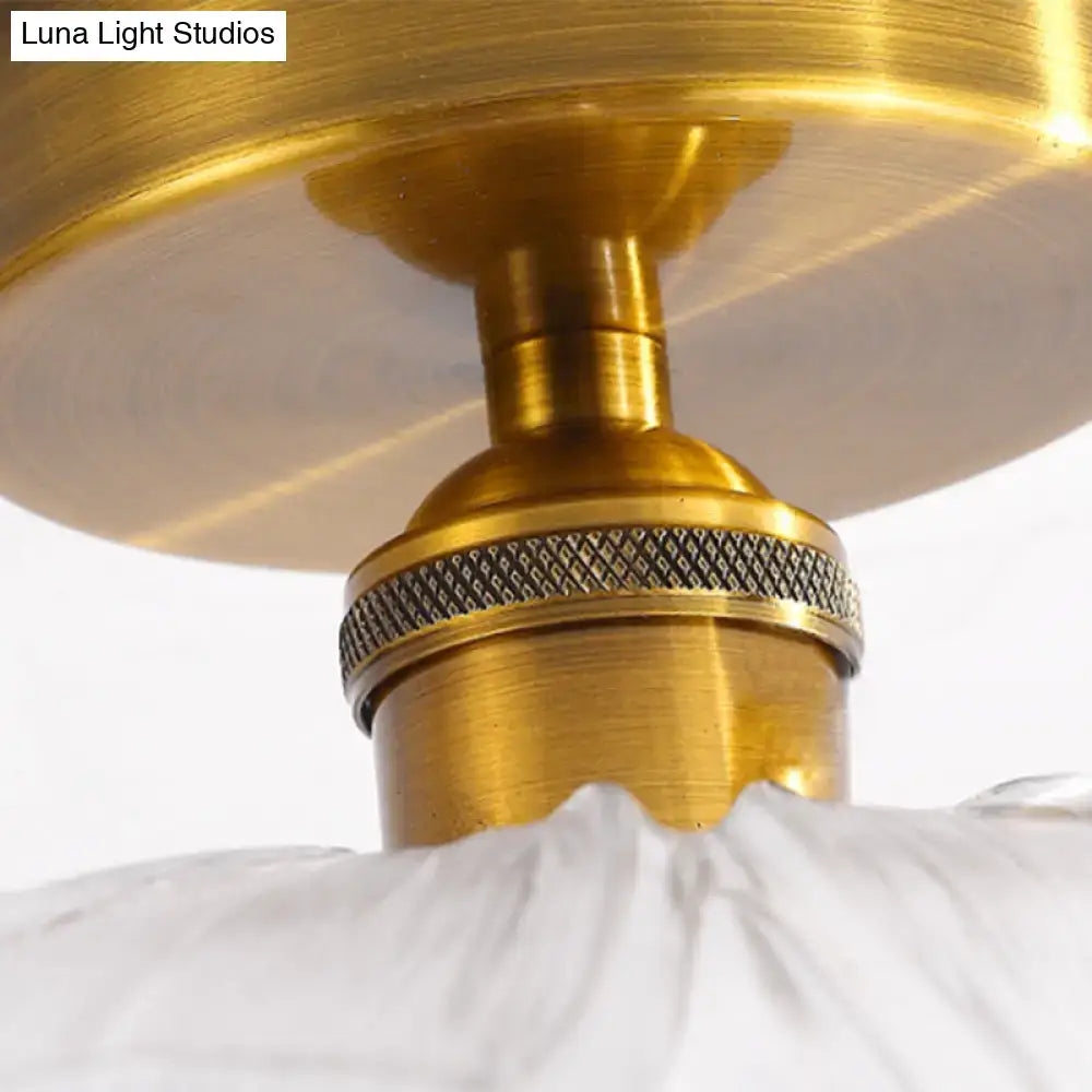Brass Glass Ceiling Light