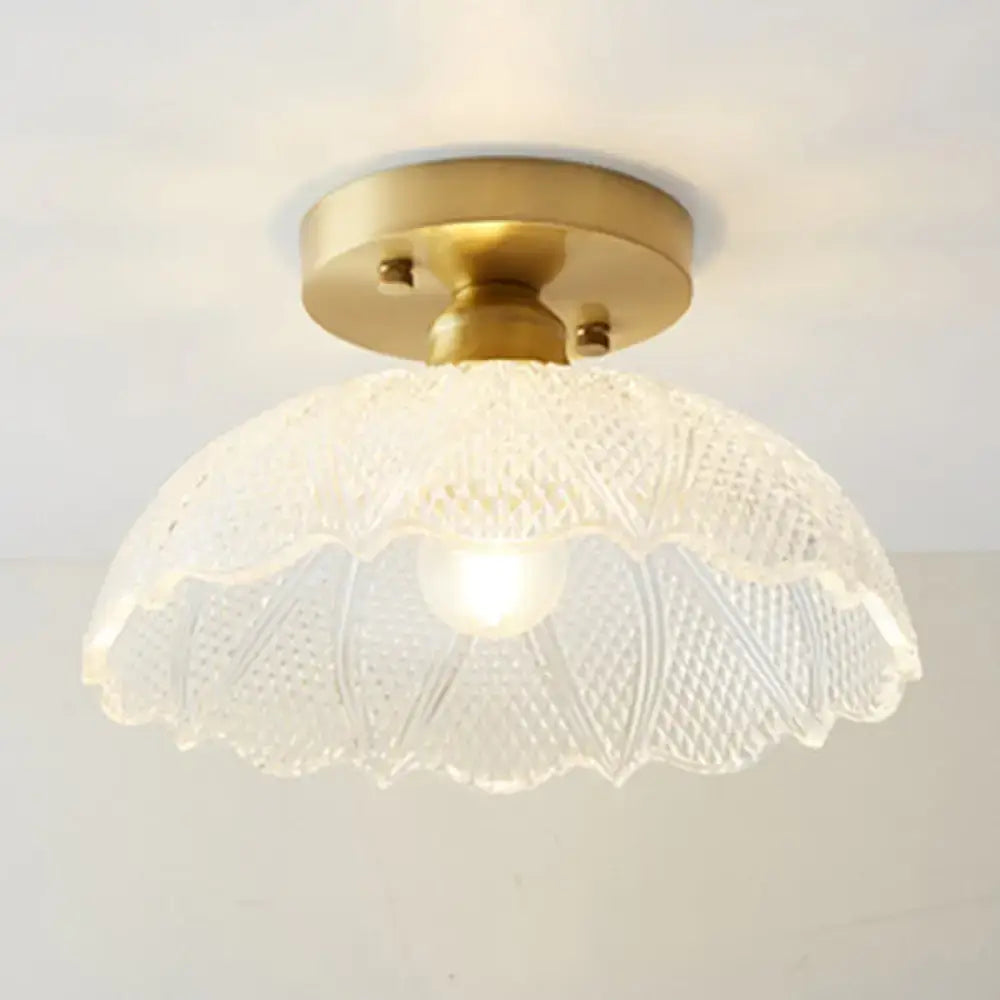 Brass Glass Ceiling Light