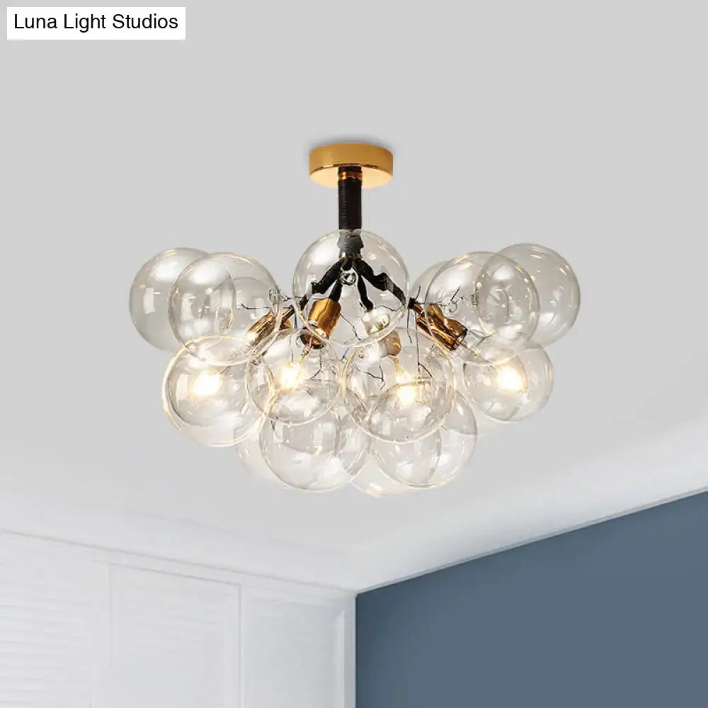 Brass Black Bubble Light