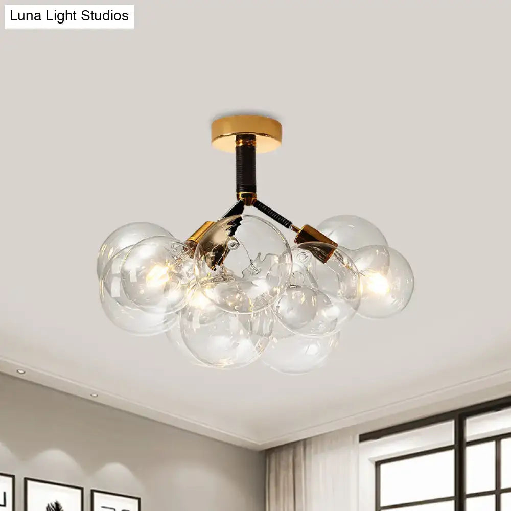 Brass Black Bubble Light