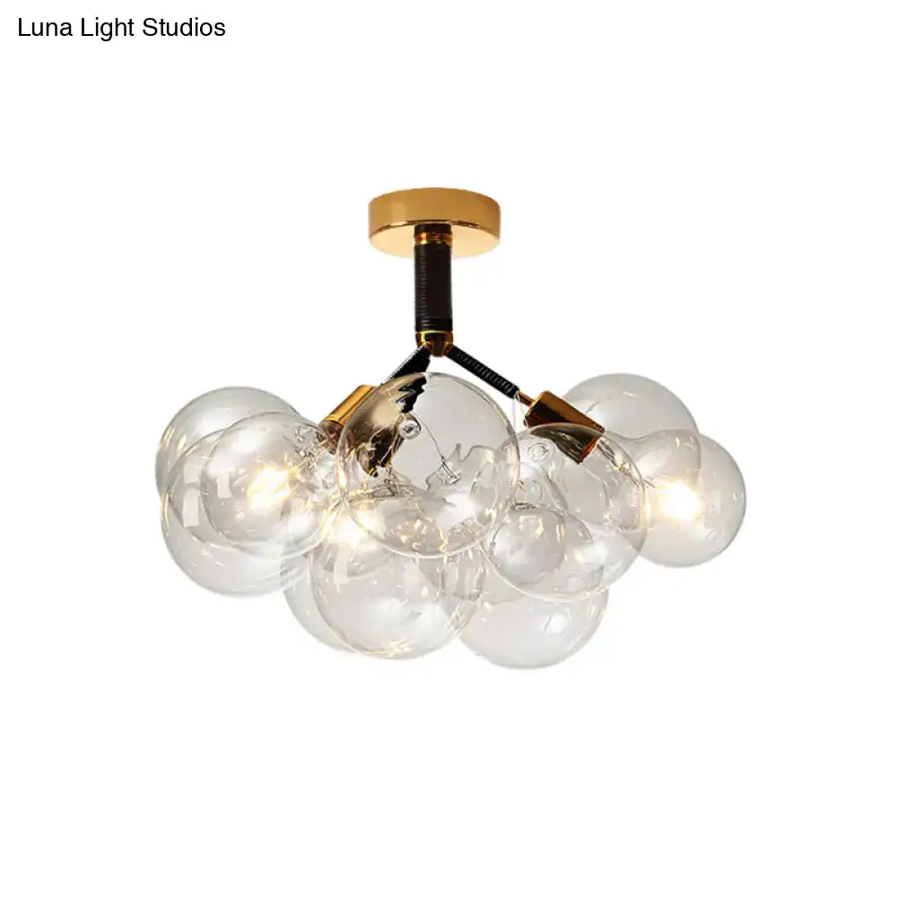 Brass Black Bubble Light