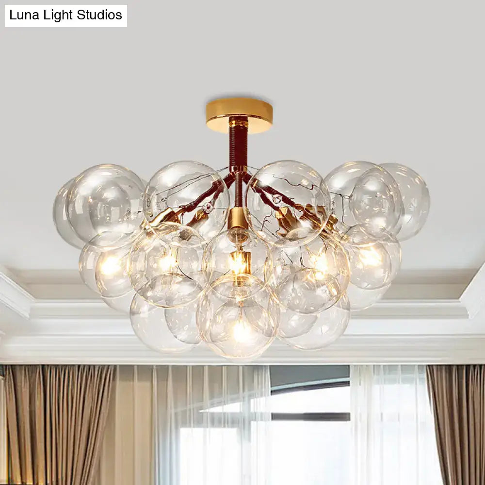 Brass Black Bubble Light