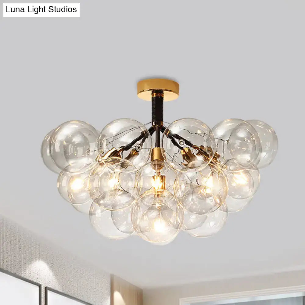 Brass Black Bubble Light
