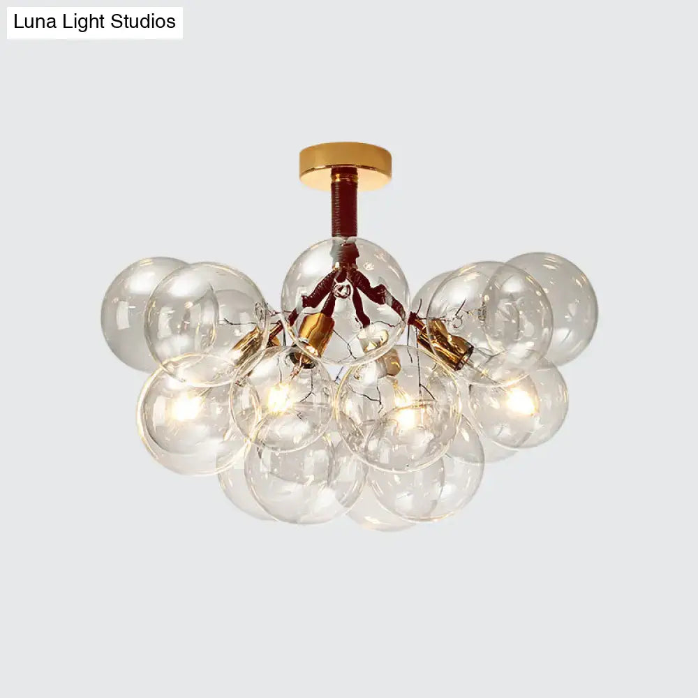 Brass Black Bubble Light