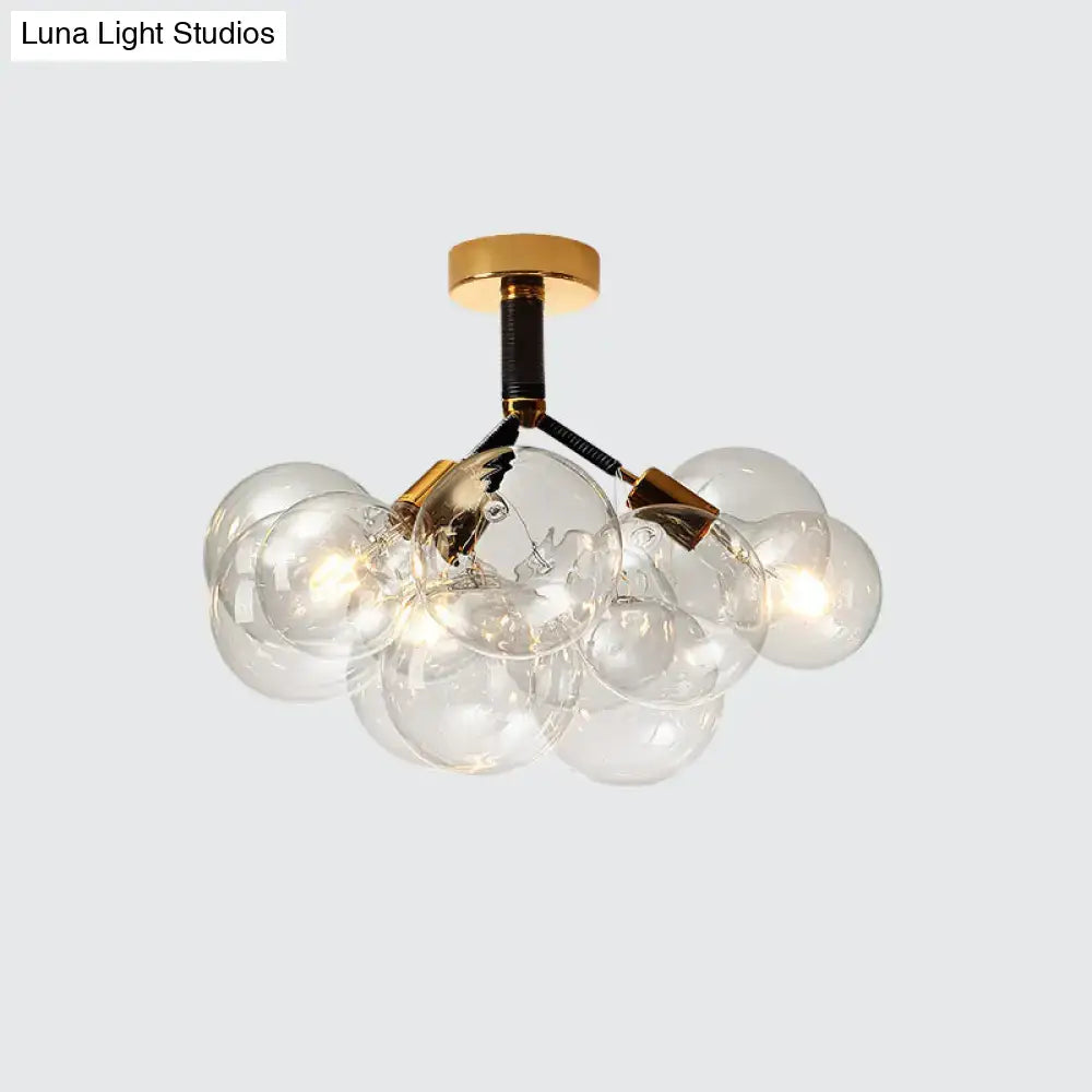 Brass Black Bubble Light