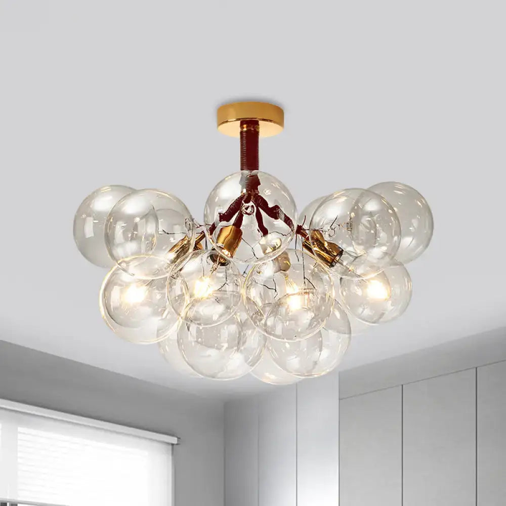 Brass Black Bubble Light