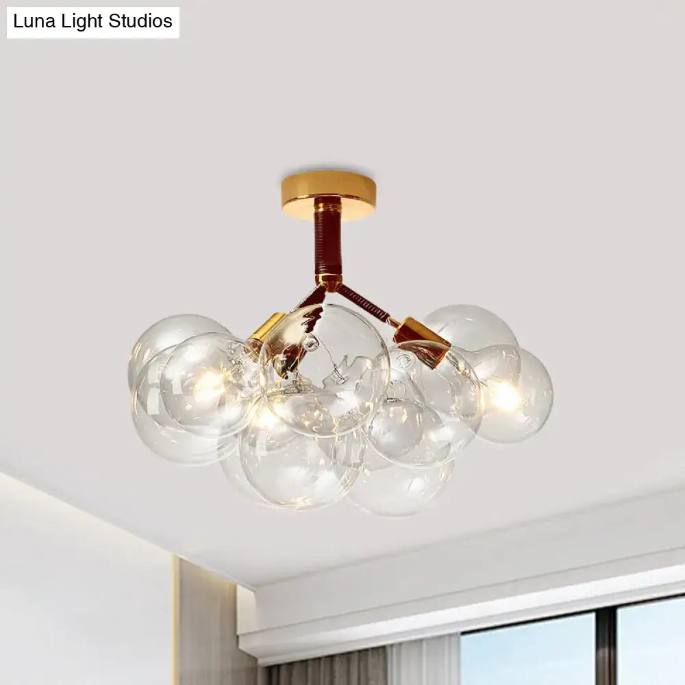 Brass Black Bubble Light