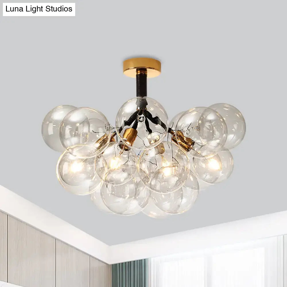 Brass Black Bubble Light