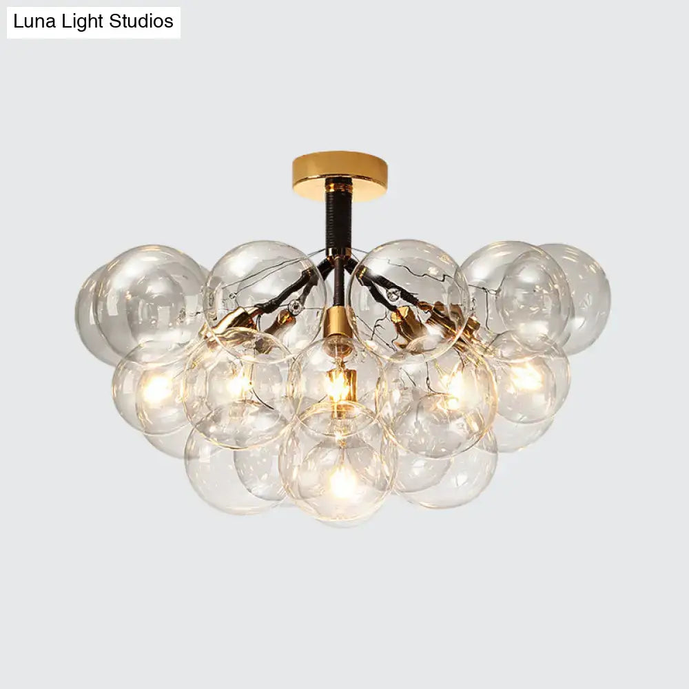 Brass Black Bubble Light