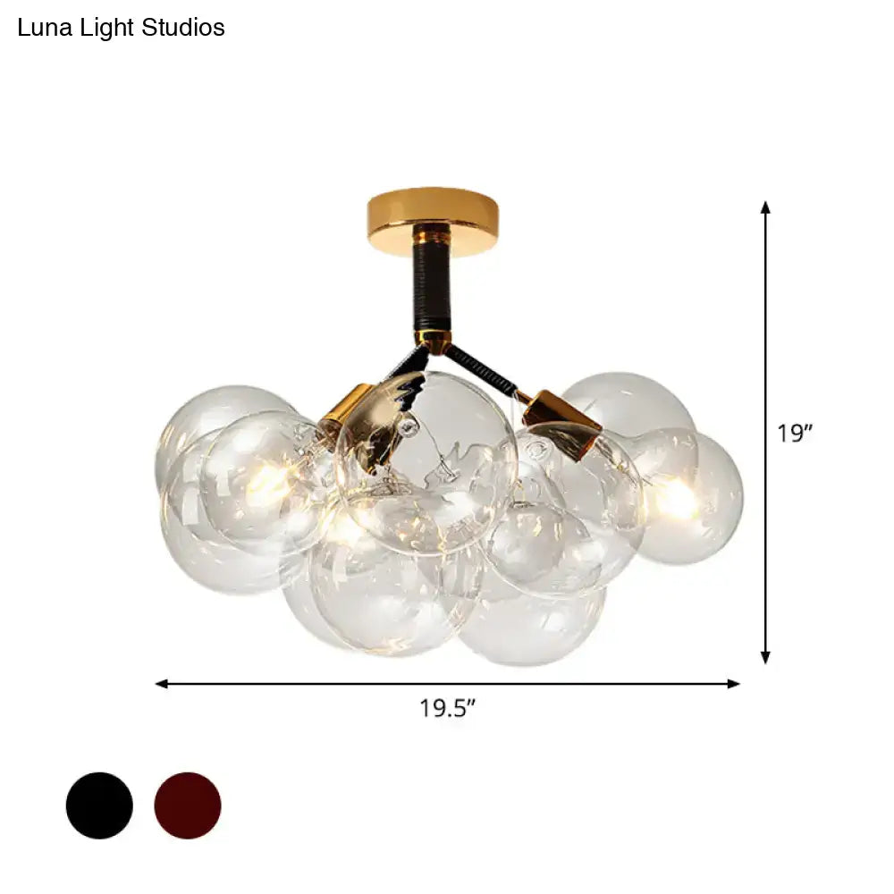 Brass Black Bubble Light