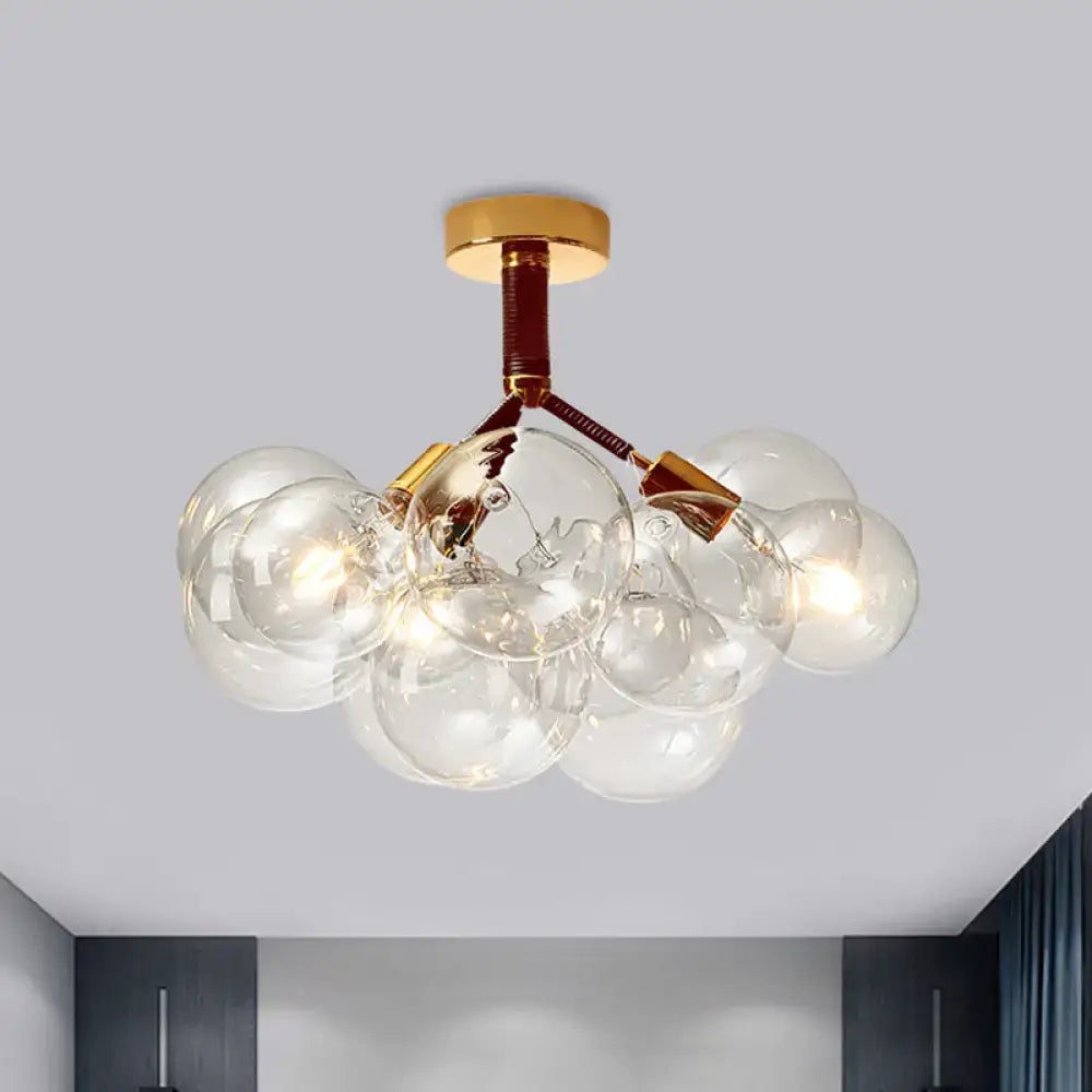 Brass Black Bubble Light