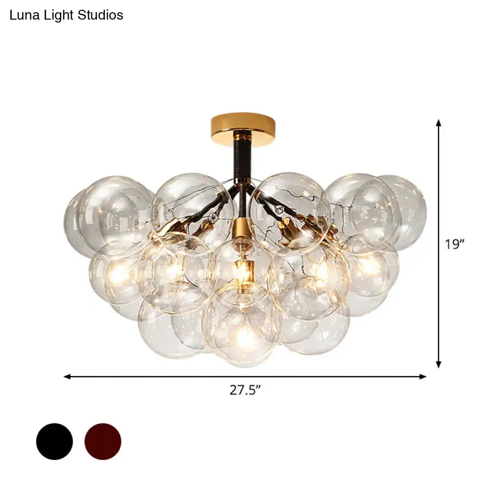 Brass Black Bubble Light