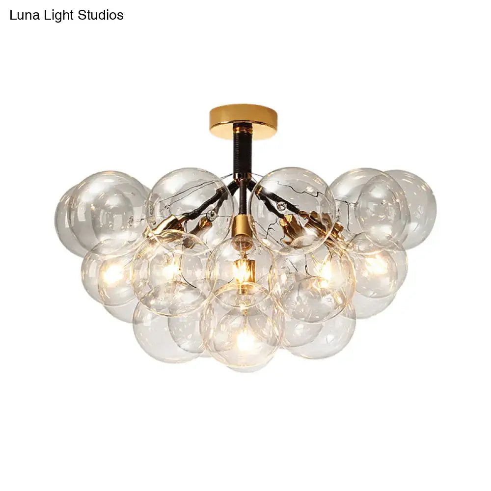 Brass Black Bubble Light