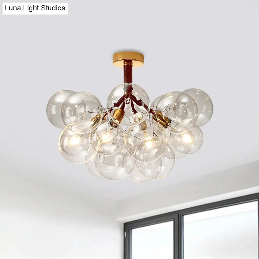 Brass Black Bubble Light
