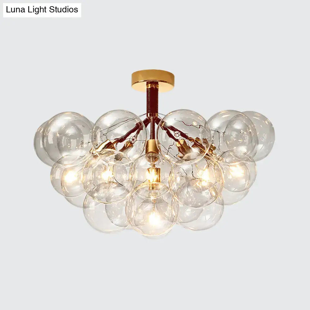 Brass Black Bubble Light