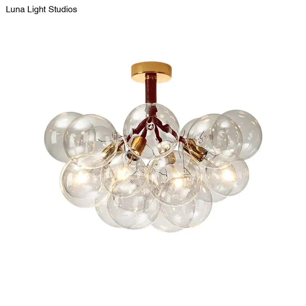 Brass Black Bubble Light