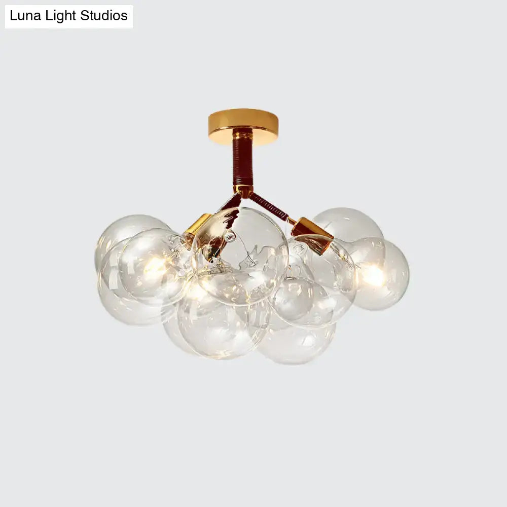 Brass Black Bubble Light