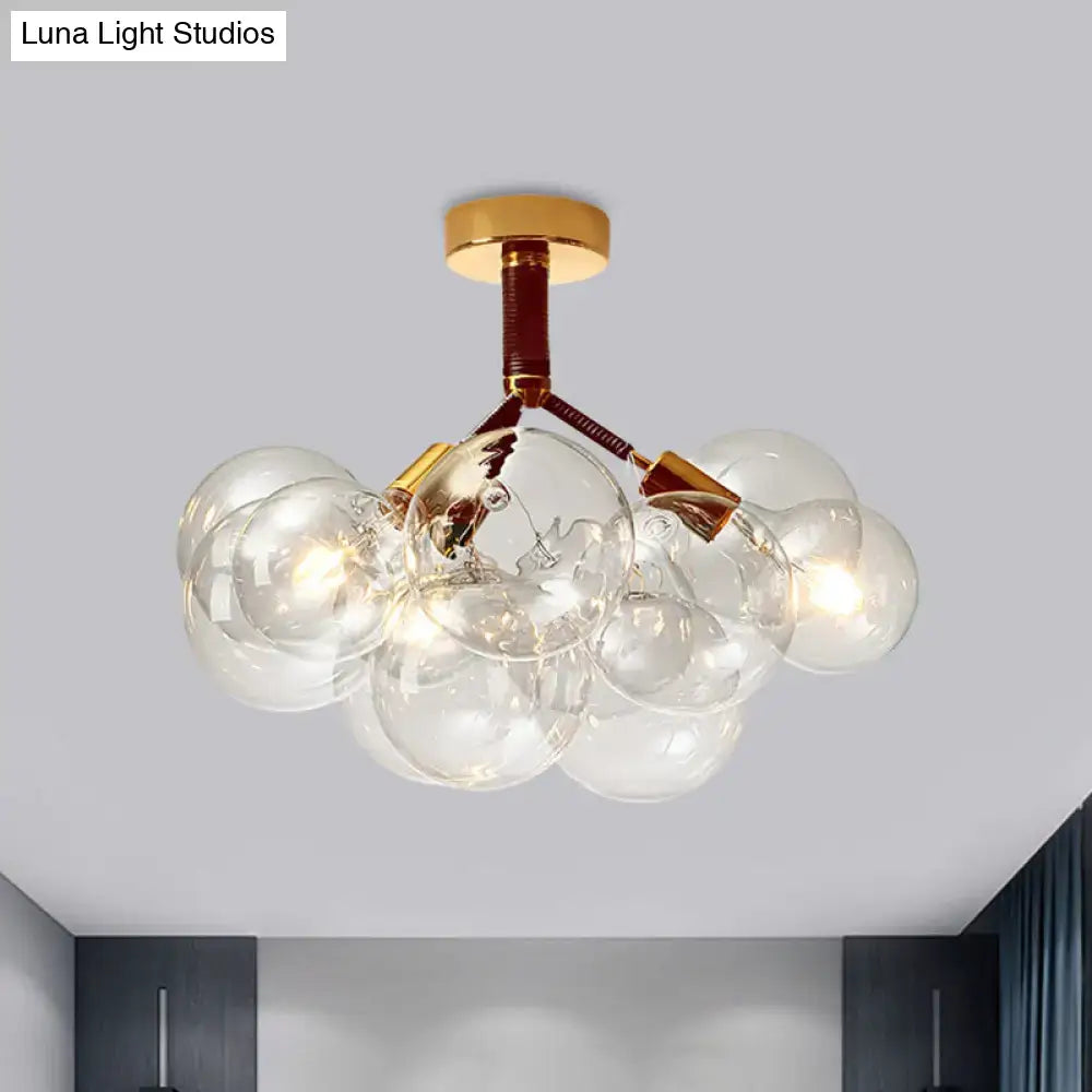 Brass Black Bubble Light