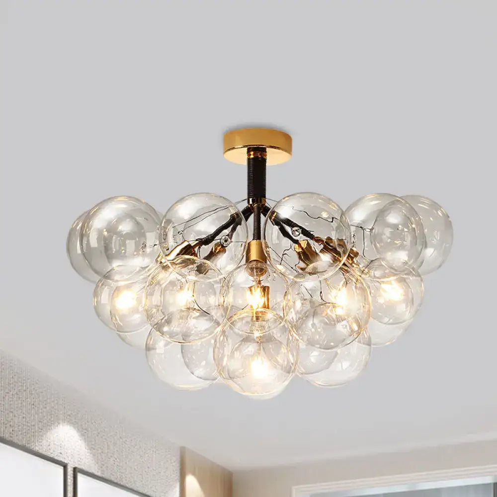 Brass Black Bubble Light