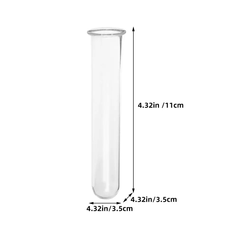 Wood Glass Test Tube Vase