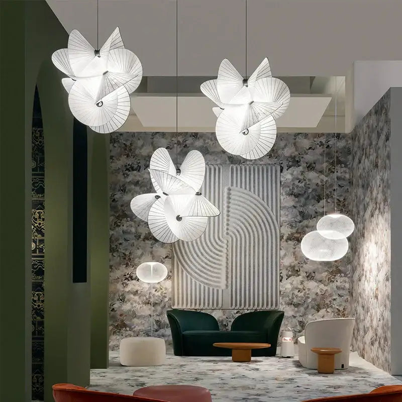 White Minimalist LED Chandelier