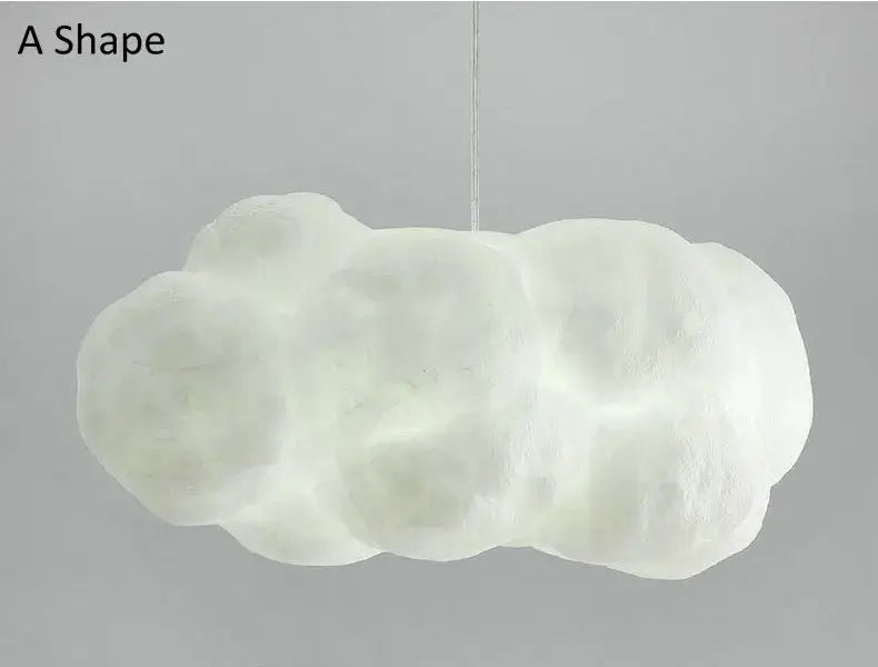 White Cotton Chandelier Light