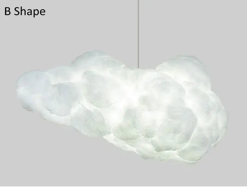White Cotton Chandelier Light